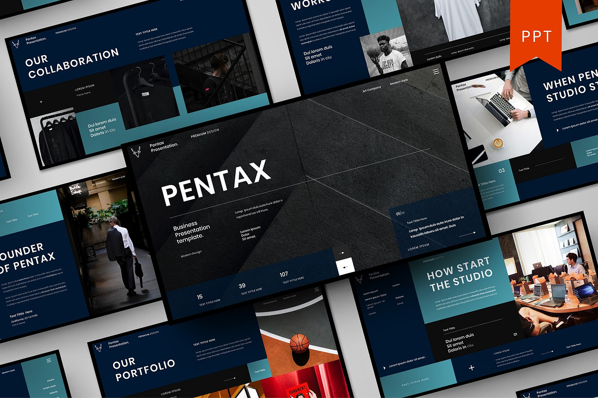 Pentax – Business PowerPoint, a Presentation Template by Dens Creative Studio (Photo 1 of 6)