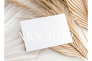 Dried Palm Leaf Card Mockup, a Mockup by MockupWizard (Thumbnail 1 of 3)