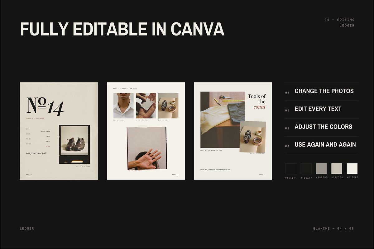 LEDGER | 30 Canva Post Templates, a Social Media Template by BlancheStudio (Photo 4 of 9)