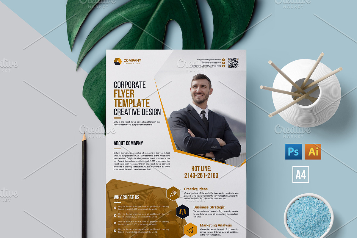 Corporate Business Flyer, a Flyer Template by NextThemes (Photo 1 of 5)