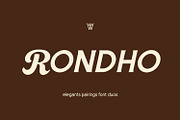Rondho Luxury Retro Font Duo Script, a Script Font by WhymoreArt (Thumbnail 1 of 11)