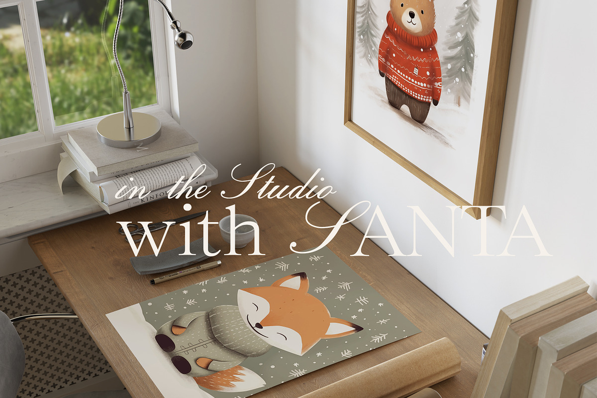 Nursery Scandi Christmas Prints, a Background Graphic by Laras Wonderland (Photo 3 of 10)