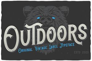 Outdoors Layered Font, a Font by VozzyStock