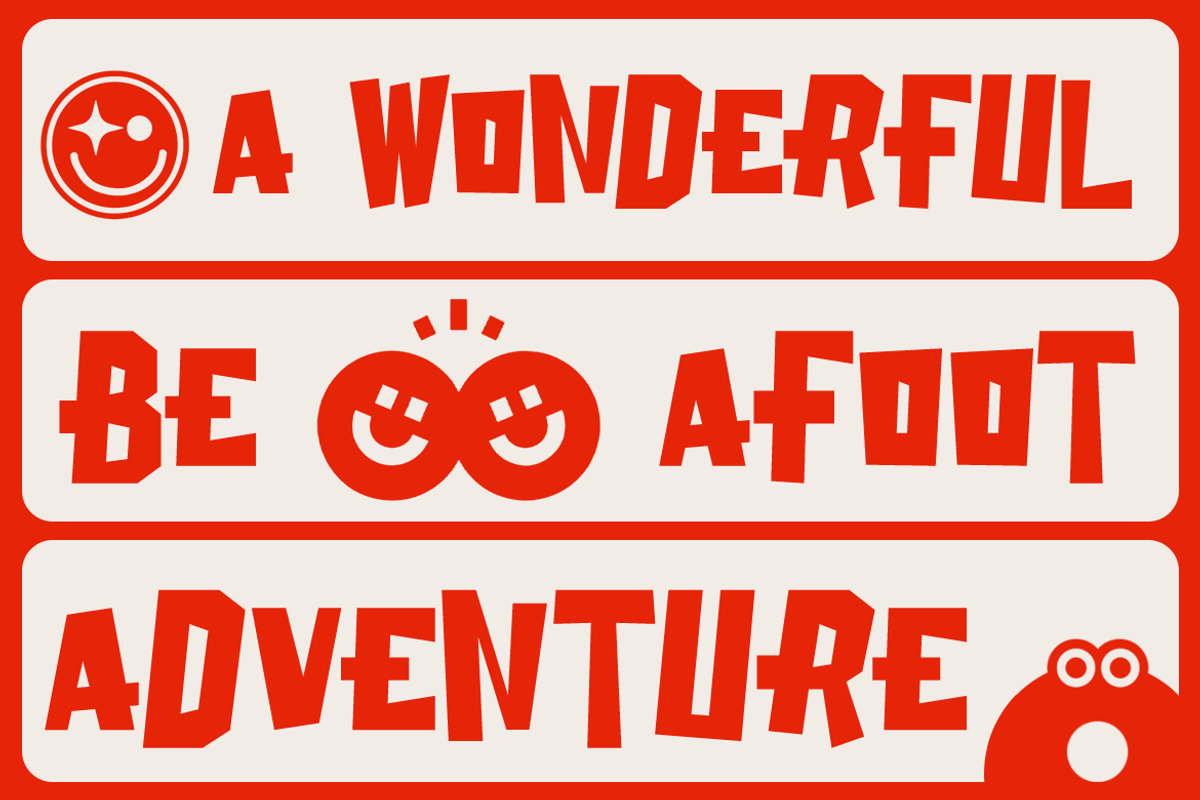 Monster Chunk Bold Playful Font, a Sans Serif Font by Rasio Studio (Photo 7 of 11)
