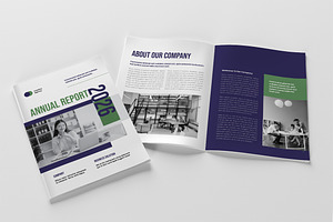 Purple White Modern Annual Report, a Magazine Template by UICreative