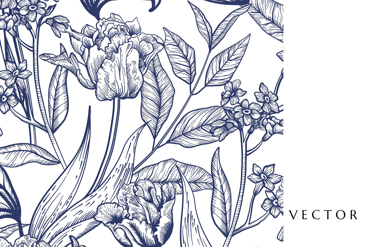 Toile Fleurie, Pattern & Motifs, a Pattern Graphic by lukodje (Photo 10 of 10)