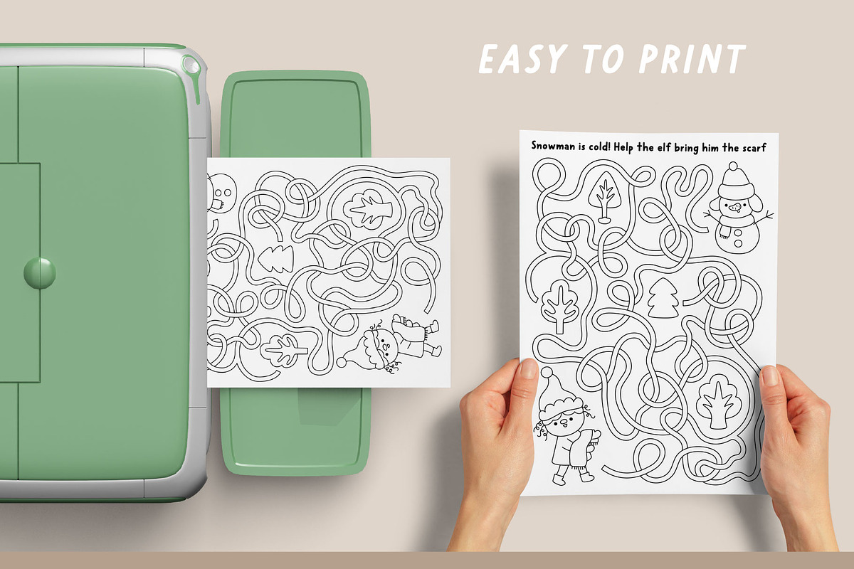 Christmas village coloring games, an Education Illustration by Lexi Claus (Photo 4 of 15)