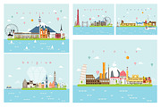 Landmarks Travel and Journey Vector, an Illustration by Noree (Thumbnail 1 of 7)