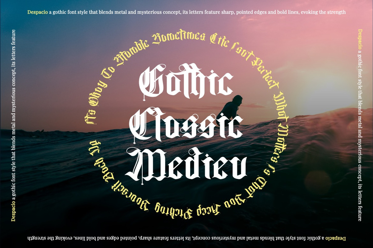 Despacio – Medieval Blackletter Font, a Blackletter Font by Dhabee (Photo 10 of 16)
