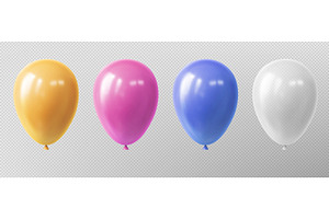 Realistic balloon set with, an Object Illustration by art PVP - market