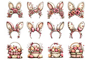 Whimsical easter clipart set, an Illustration by SinaCreation (Thumbnail 2 of 10)