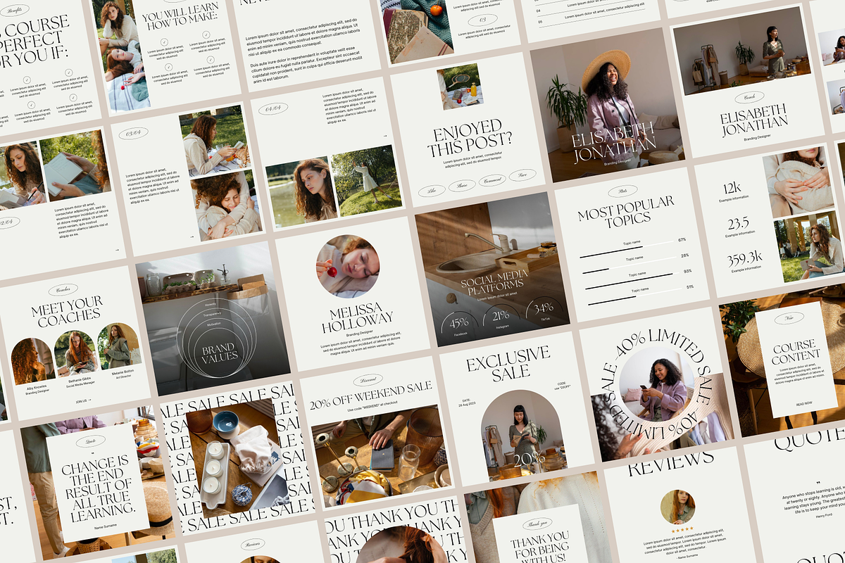 110 Beige Instagram bundle v1, a Social Media Template by Studio K (Photo 7 of 9)
