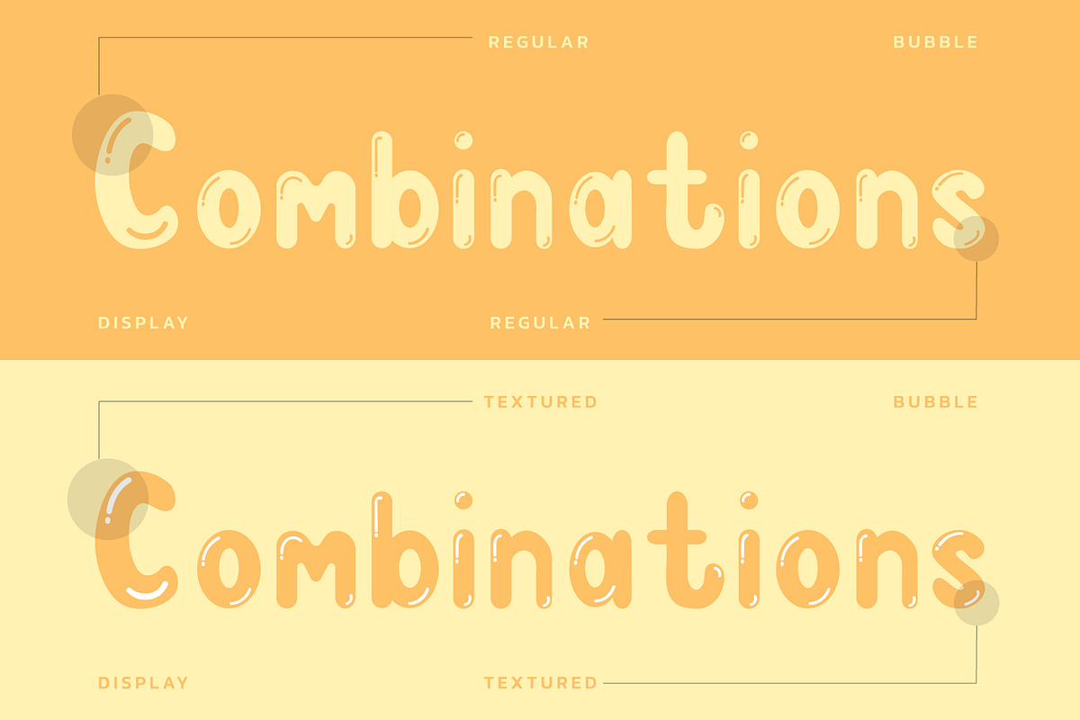 Bubble Cheerful Display Font, a Symbol Font by infernostudio3 (Photo 3 of 10)
