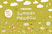 Summer Meadow Flatlay Lifestyle Set, a Pattern Graphic by Svitlana Kharchuk (Thumbnail 1 of 16)
