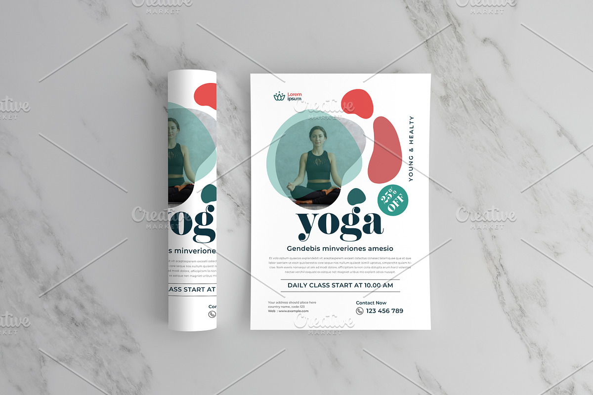 Yoga Flyer, a Flyer Template by Cristal Pioneer (Photo 2 of 5)