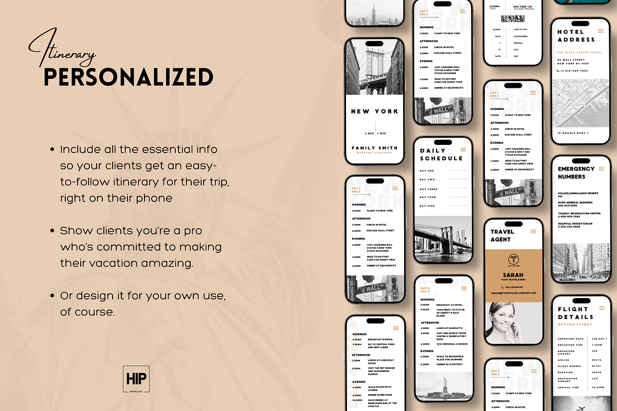 Editable Mobile City Trip Itinerary, a Templates & Theme by Hip Templates (Photo 5 of 11)