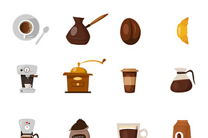 Barista Coffee Icon Set