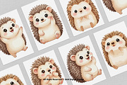 15 Bundle Watercolor Hedgehog Animal, an Animal Illustration by Morspective (Thumbnail 3 of 8)