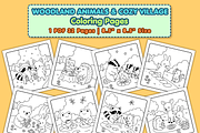 WOODLAND ANIMALS COLORING PAGES, an Animal Illustration by Vachira Digital Studio (Thumbnail 2 of 4)