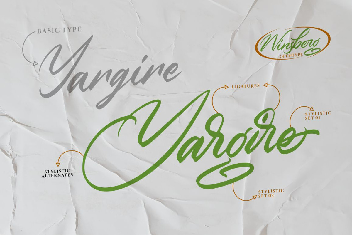 Winsberg - Script Handlettering preview 5