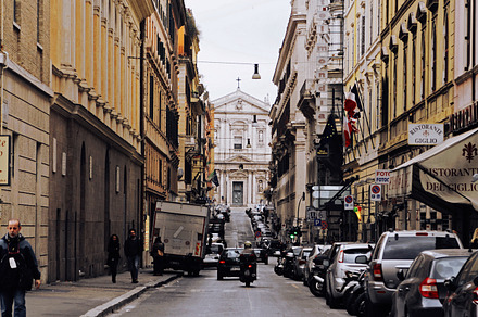 Street of rome stock photo containing street and architecture