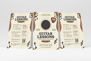 Guitar Lessons Flyer Template