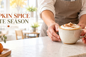 Pumpkin spice latte season banner sh