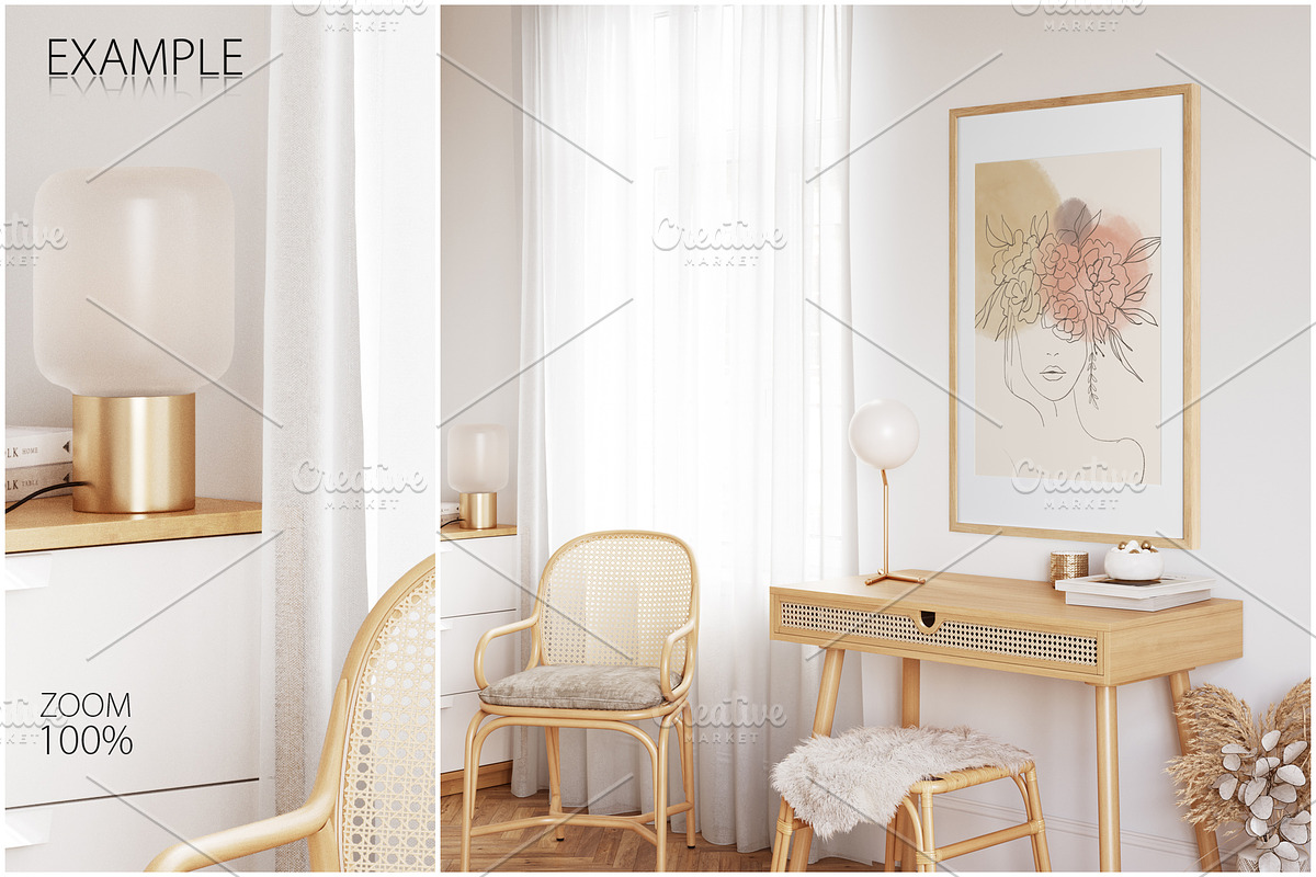 Frame & Wall Mockup Bundle - 7, a Print Template by Yuri-U (Photo 10 of 27)