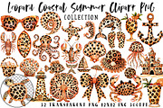 Leopard Coastal Summer Clipart PNG, an Illustration by OK Design (Thumbnail 1 of 6)