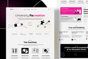 University Recreation Center, an UI Kit Template by Sujun Baidyaa
