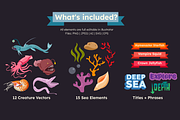 Deep Sea Creature Illustrations, an Animal Illustration by ThePixelLibrary (Thumbnail 4 of 11)