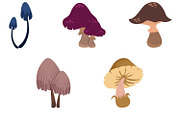 Mushroom Clipart Set, an Illustration by Expose_Adam (Thumbnail 3 of 3)