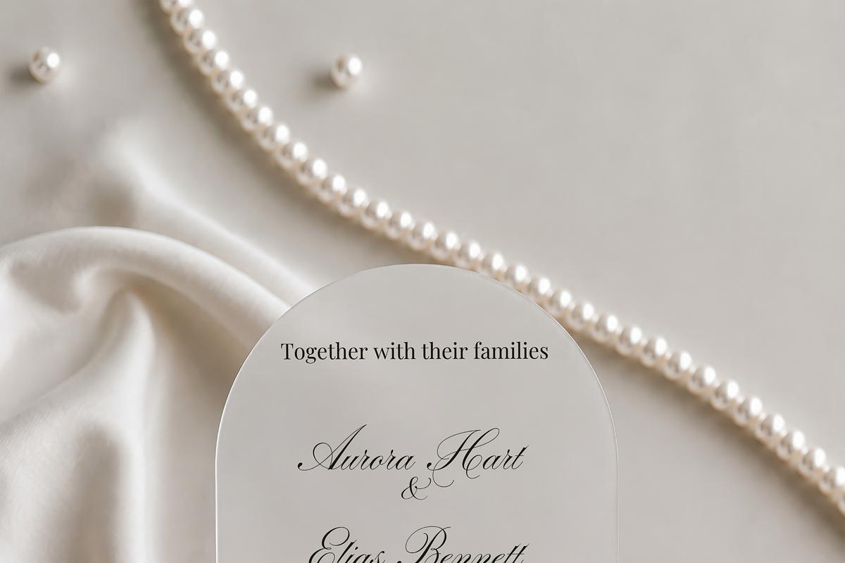 5x7 Acrylic Arch Invitation Mockup, an Advertising Mockup by Serenefeeling (Photo 3 of 7)