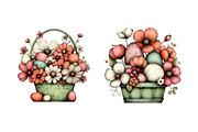Watercolor spring flower basket PNG, an Illustration by SinaCreation (Thumbnail 3 of 11)