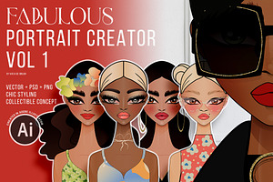 Fabulous Portrait Creator Vol 1, a Person Illustration by Iconogenic