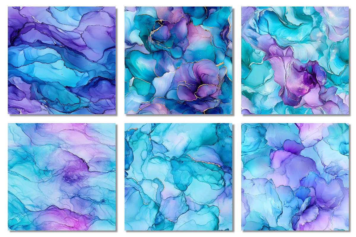 Mermaid Seamless Alcohol Ink Texture, a Texture Graphic by Dream Creation (Photo 7 of 7)