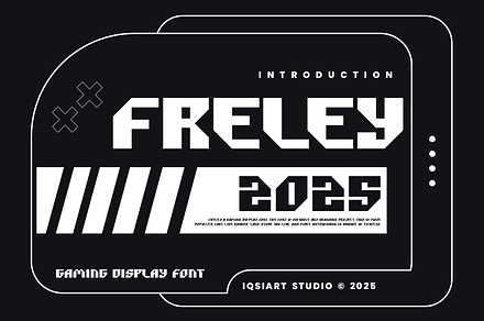 Freley -Gaming Font, a Sans Serif Font by Iqsiart Studio