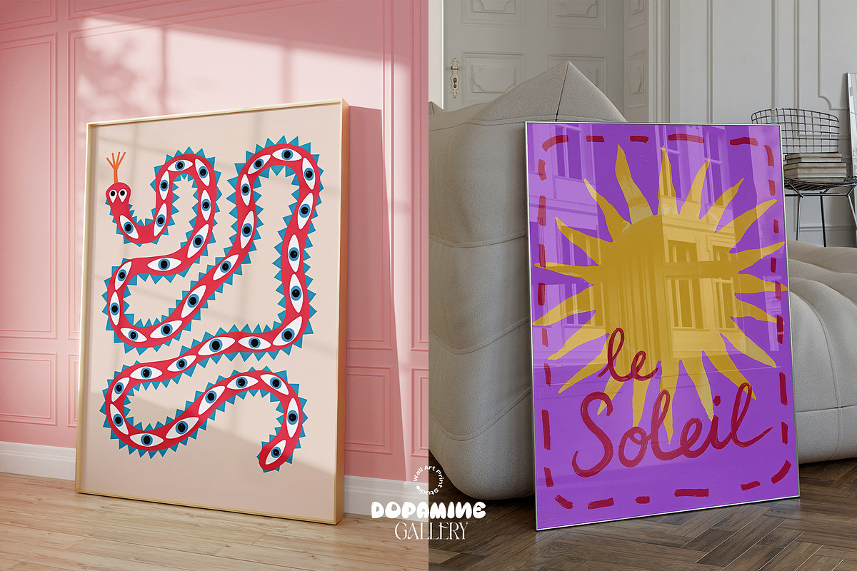 Dopamine Gallery – 100 Poster Bundle, a Graphic by Wall Art Print Studio (Photo 38 of 55)