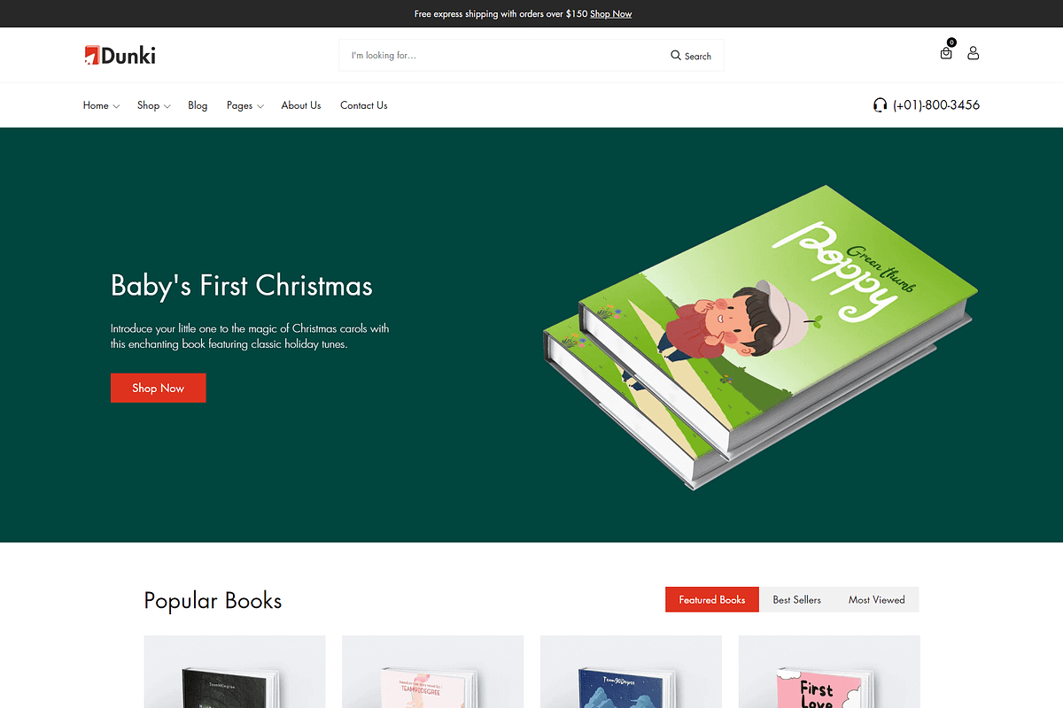 Dunki - Book Store Shopify Theme, a Shopify Template by Team90Degree (Photo 2 of 4)