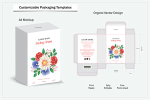 Perfume Packaging box Design 3d mock