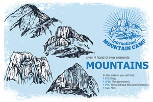 Mountains Sketch Set