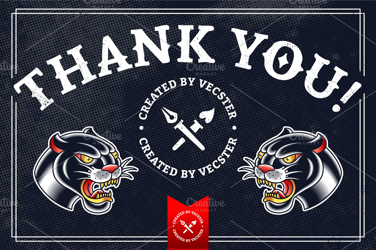 Traditional Tattoo Vector Pack, a Decorative Illustration by Vecster (Photo 14 of 14)