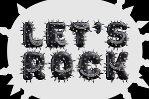 Biker Spike Bitmap Font