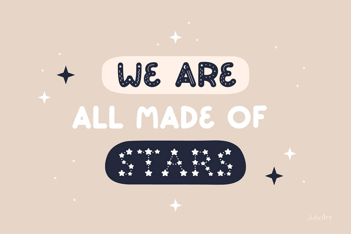 Zodiac Stars Font duo, a Script Font by JuliyArt (Photo 3 of 16)