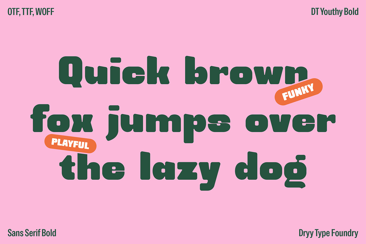 DT Youthy Bold, a Sans Serif Font by Dryy.type (Photo 2 of 8)
