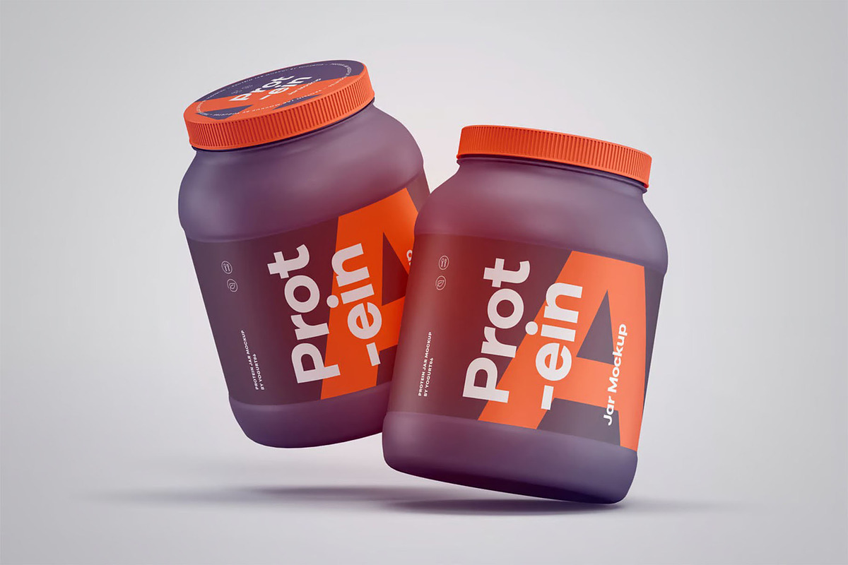 Protein Jar Mockup, a Packaging Mockup by zippypixelstudio (Photo 13 of 15)