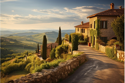 Panoramic Landscape of tuscany, a Nature Photo by Ylivdesign