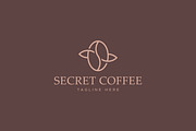 Secret Coffee Logo Bean Roasted, a Branding & Logo Template by Signatoro (Thumbnail 1 of 2)