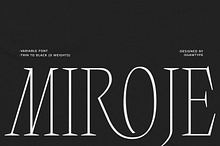 Miroje - Variable Typeface