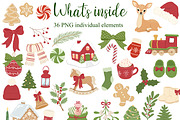 Hand Painted Christmas Clipart PNG, a Seasonal Illustration by PatternPalette (Thumbnail 2 of 13)